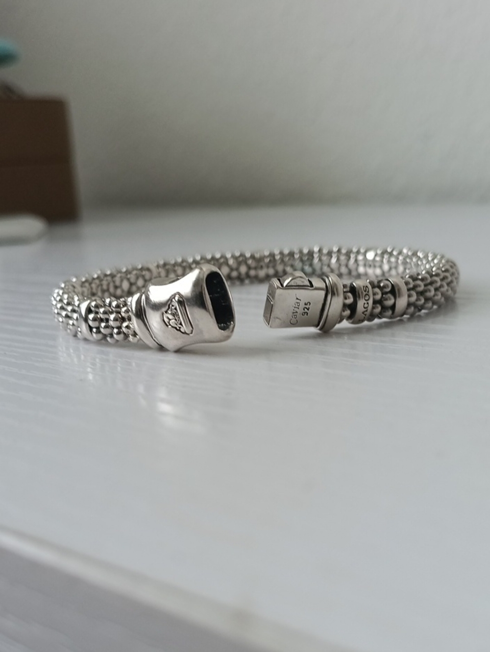 Lagos Caviar Rope Station Sterling Silver Bracelet 6mm - Picture 6 of 6
